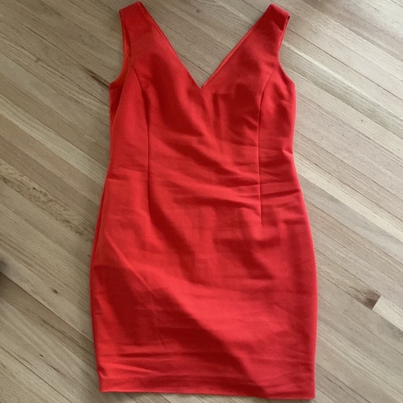 Zara Orange Sleeveless Dress Mid-Length - Picture 8 of 9